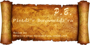 Pintér Bonaventúra névjegykártya